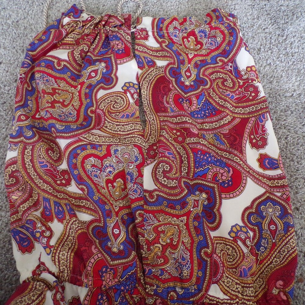 NWT Luisa Spagnoli ITALIAN SILK dress M Maxi Boho - Picture 6 of 9